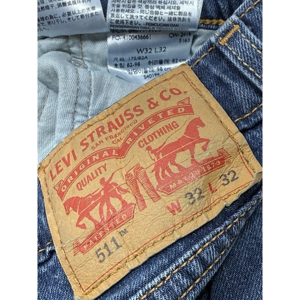 levis 511 slim fit jeans Blue Mens 32x31.5 Jeans Chore Cowboy Work Barn‎ Biker